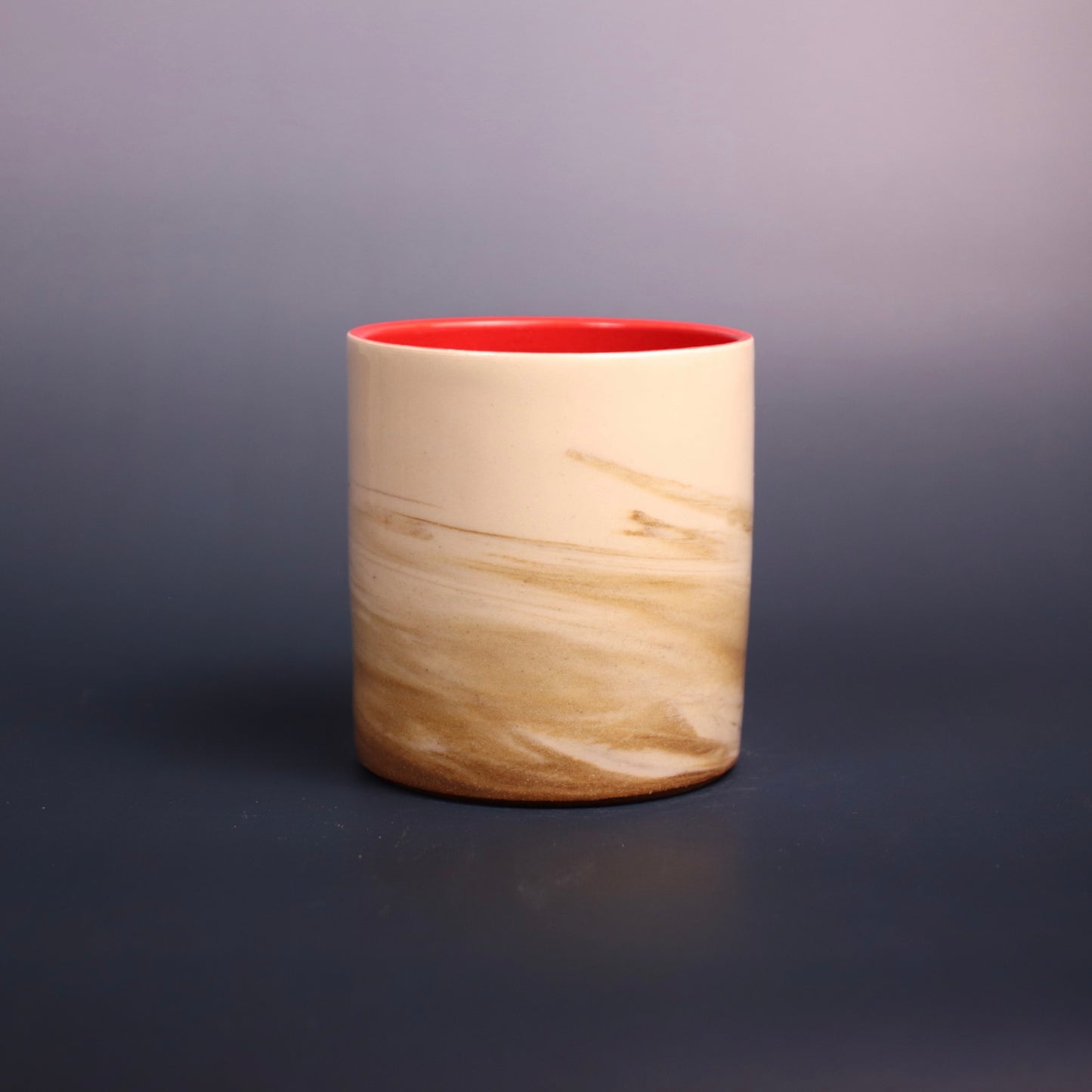 Light Brown and White Marbled Cup 4