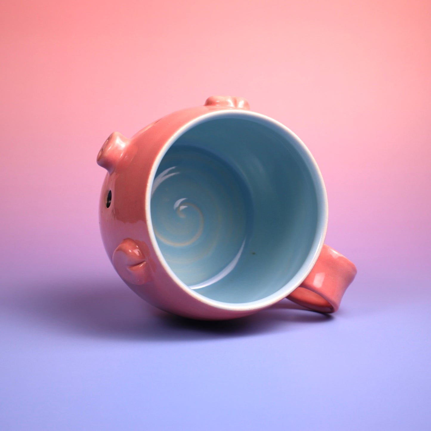 Pig Mug - Glossy Pink