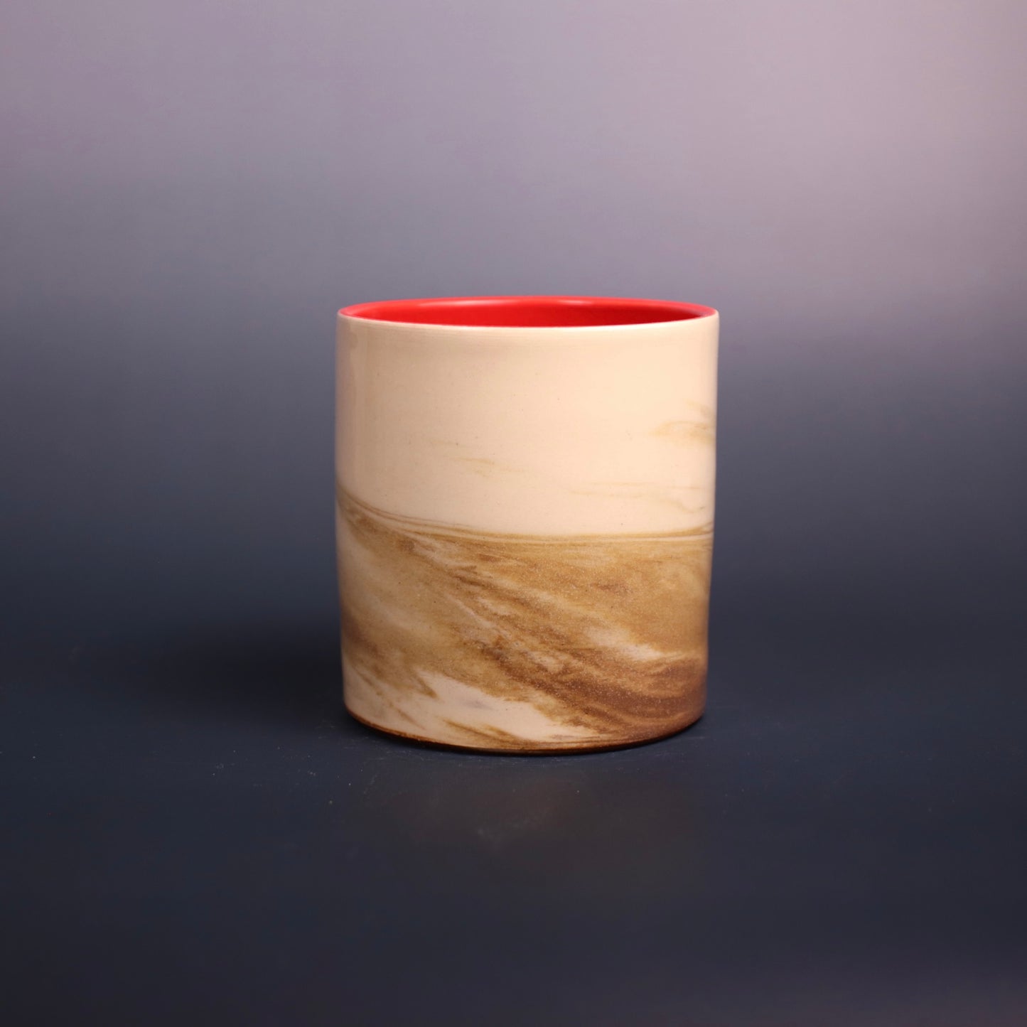 Light Brown and White Marbled Cup 4