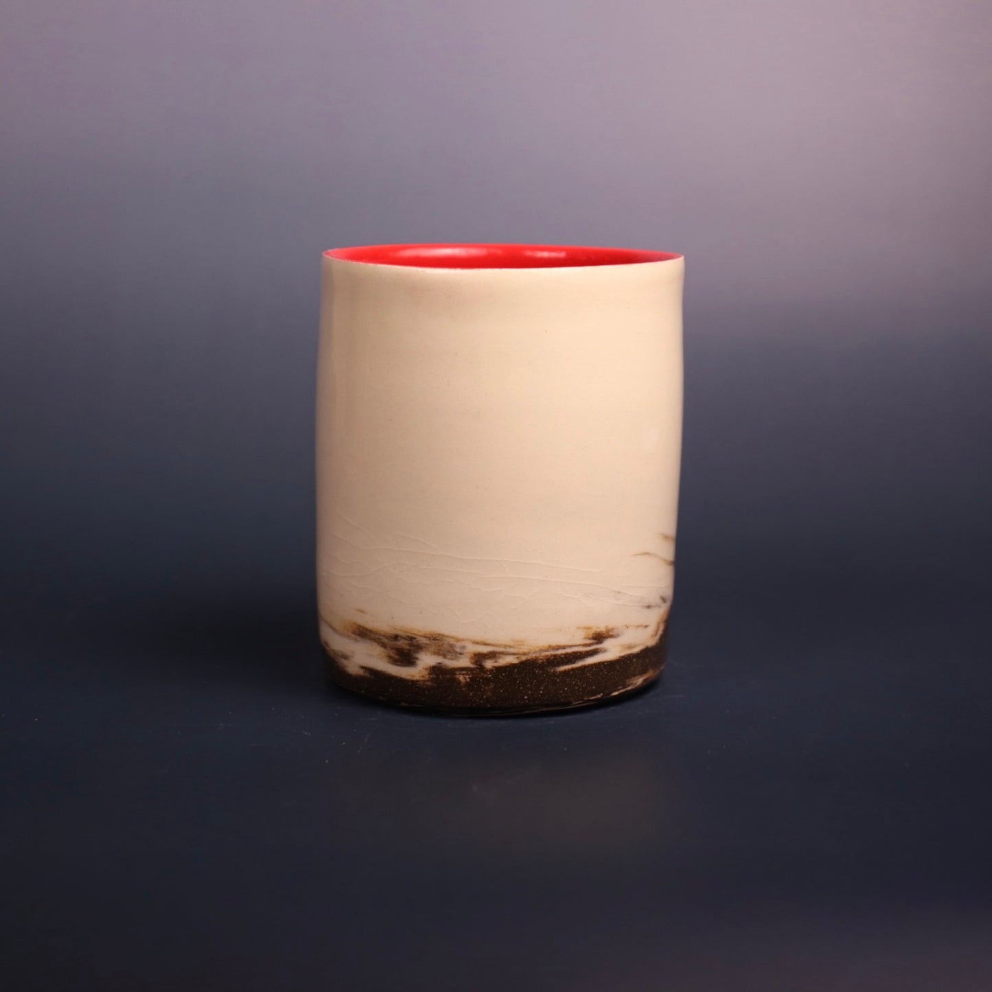 SECONDS - Dark Brown and White Marbled Cup 1