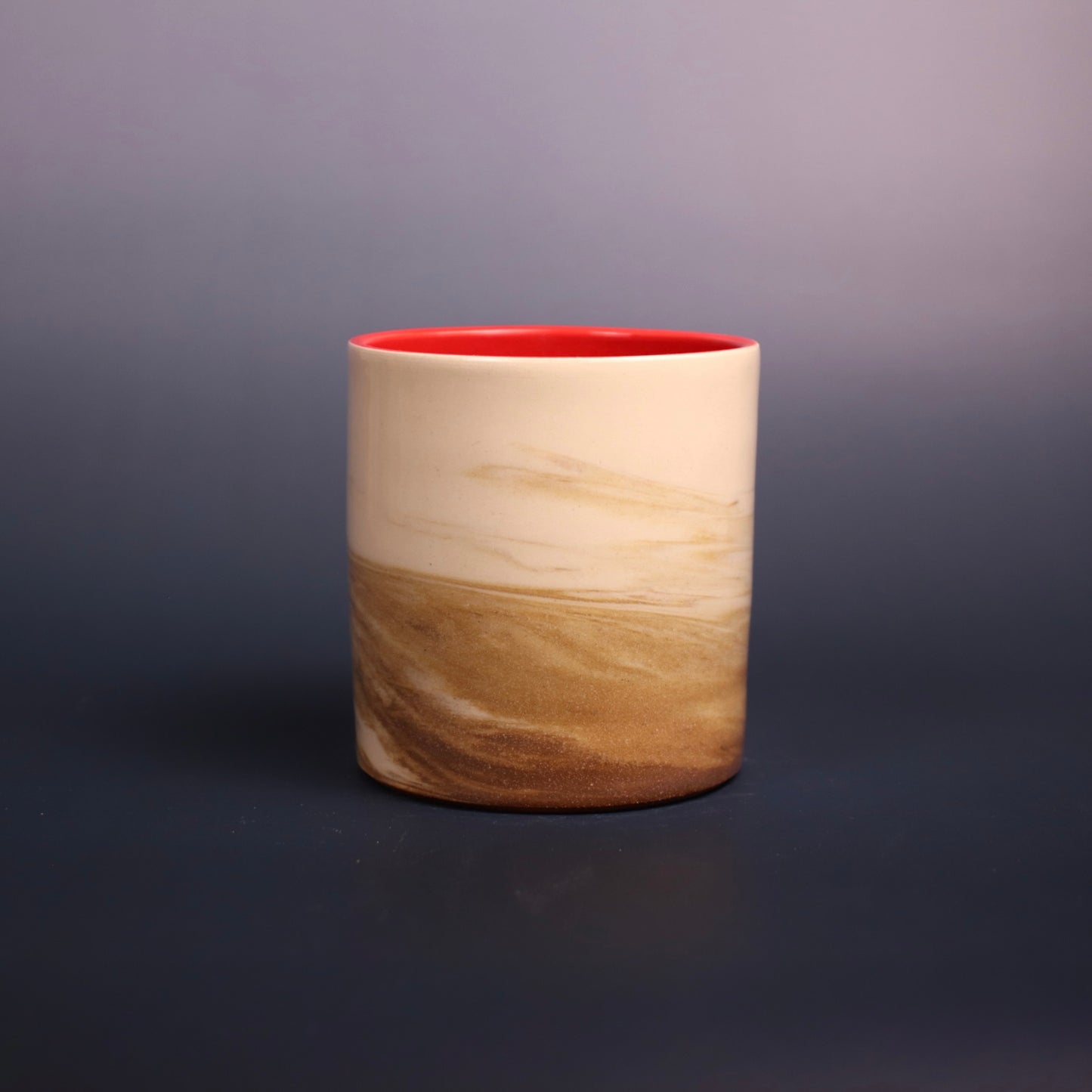 Light Brown and White Marbled Cup 4