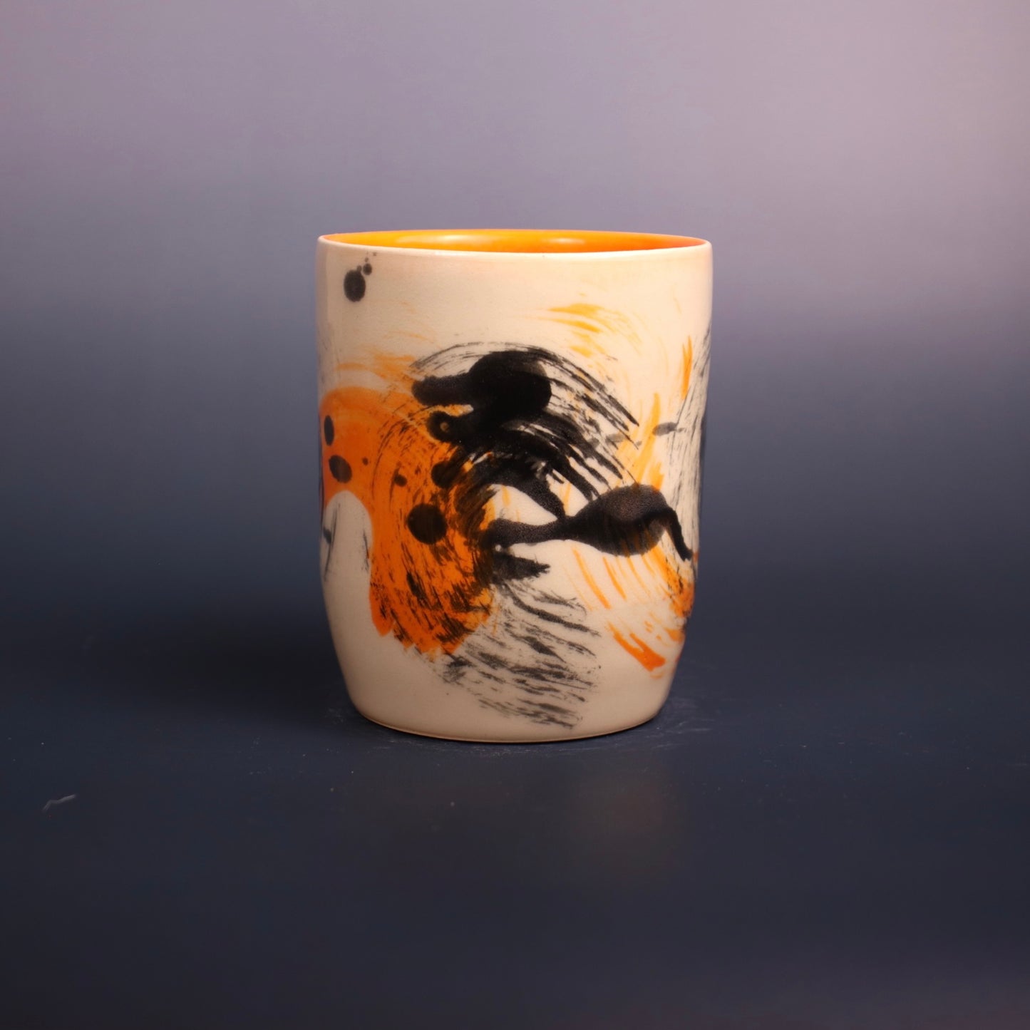 Orange Abstract Cup