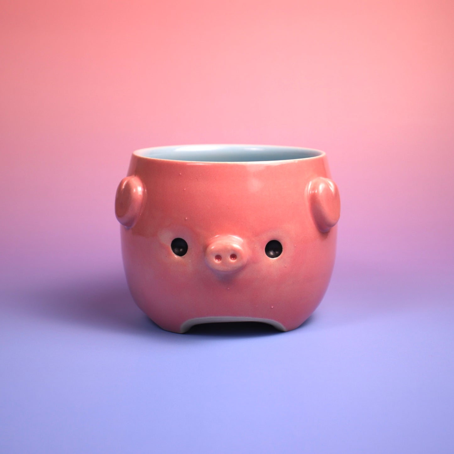 Pig Mug - Glossy Pink