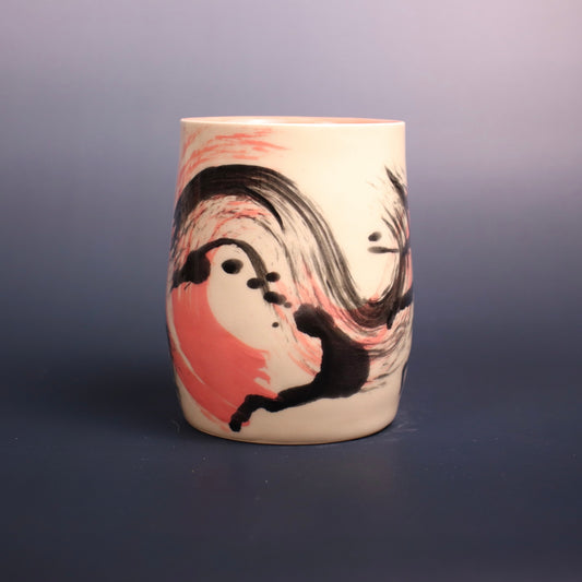 Pink Abstract Cup