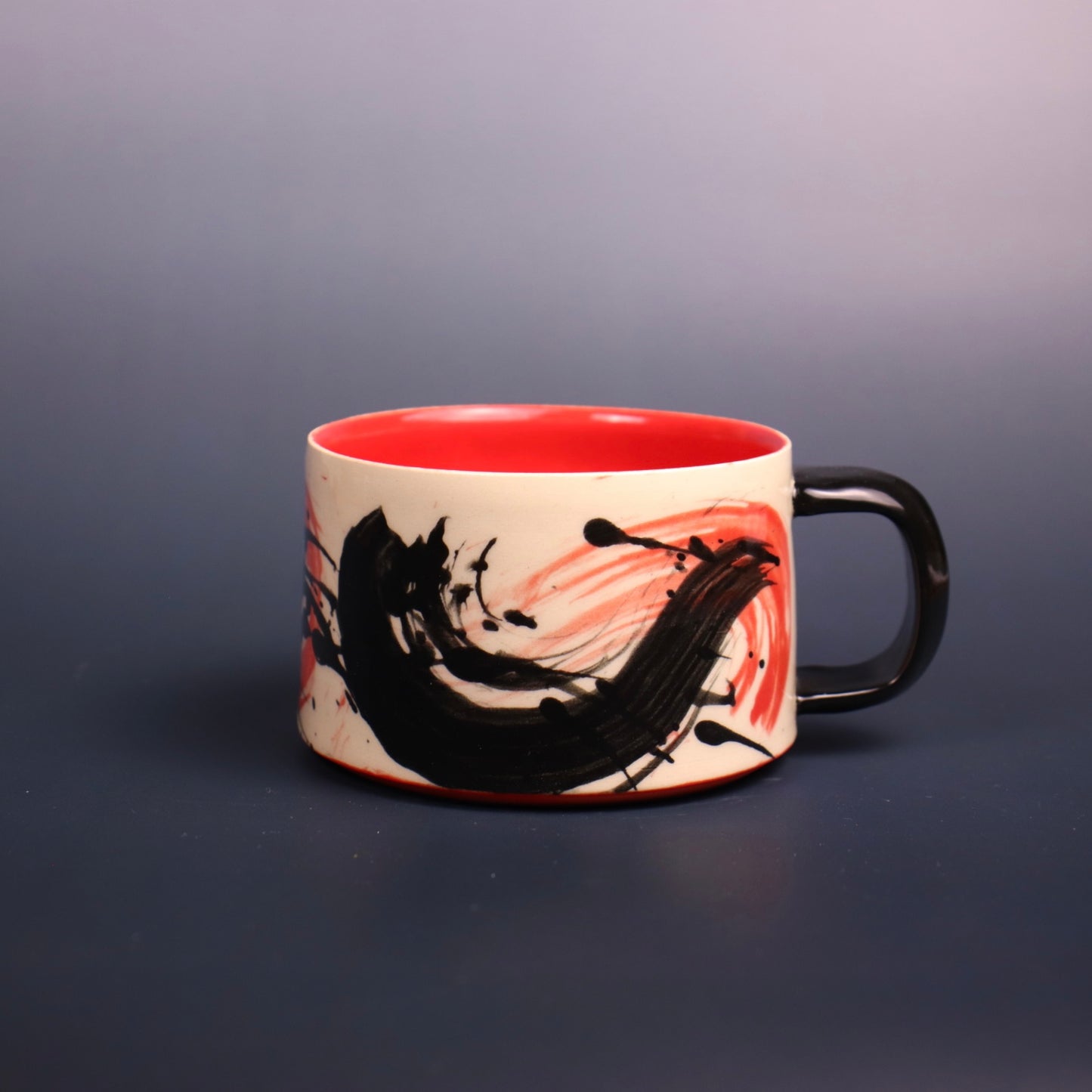 Small Red Abstract Mug