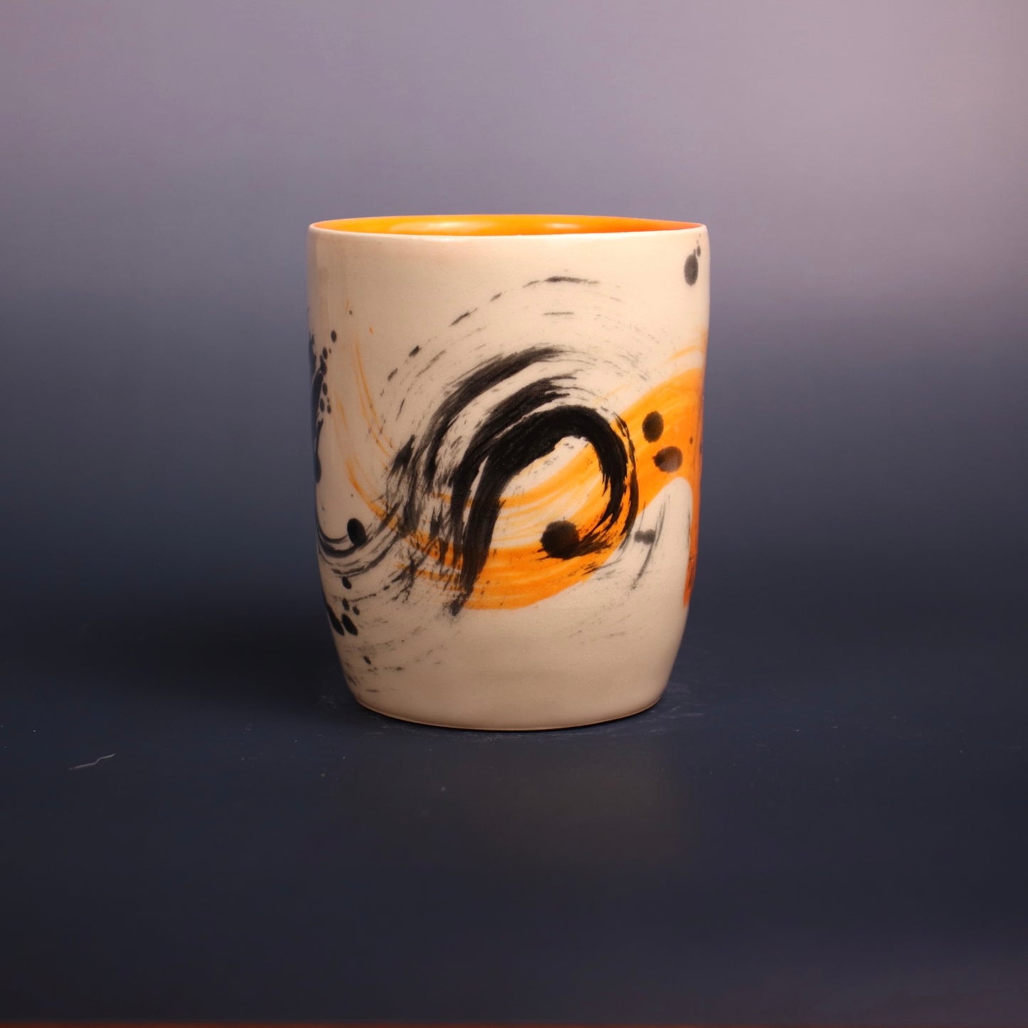 Orange Abstract Cup