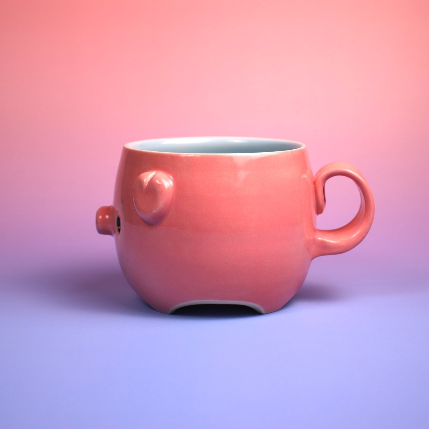 Pig Mug - Glossy Pink