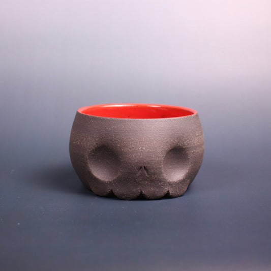 Small Black Skull Cappuccino Mug 1