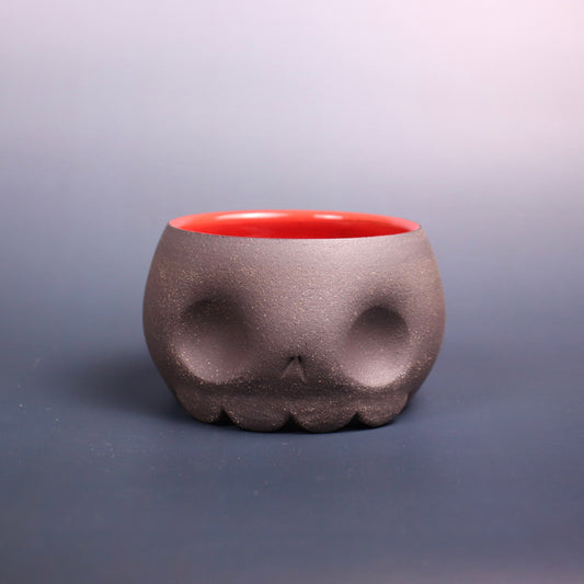 Small Black Skull Cappuccino Mug 3