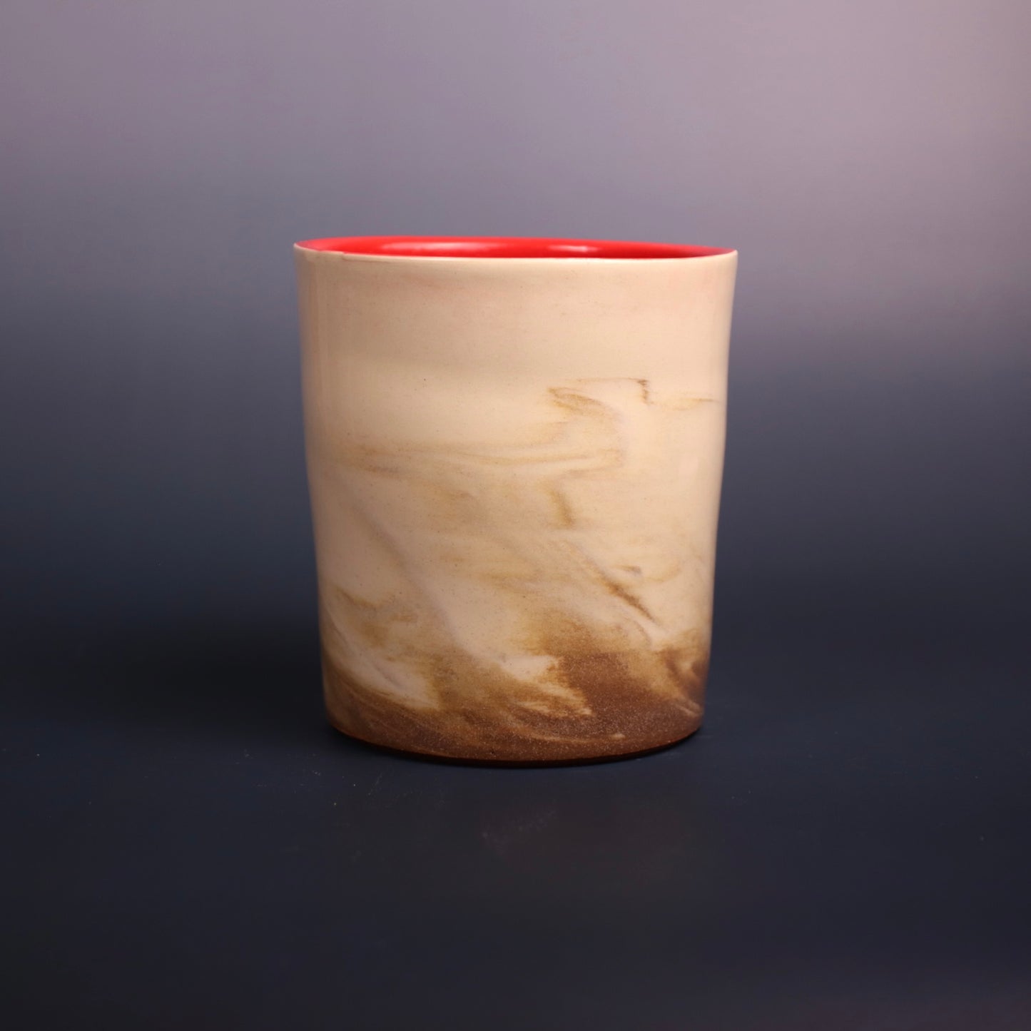 Light Brown and White Marbled Cup 2