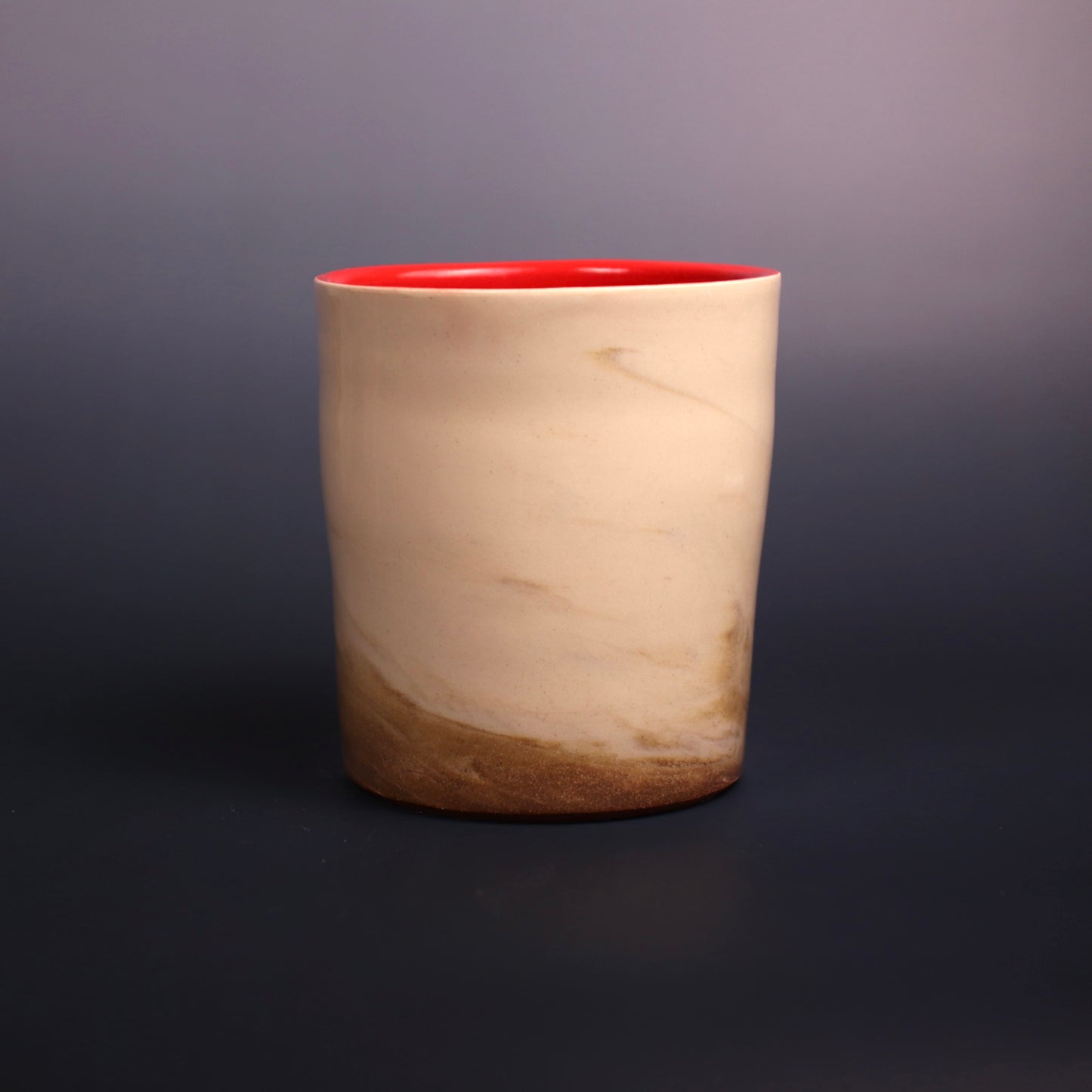 Light Brown and White Marbled Cup 2