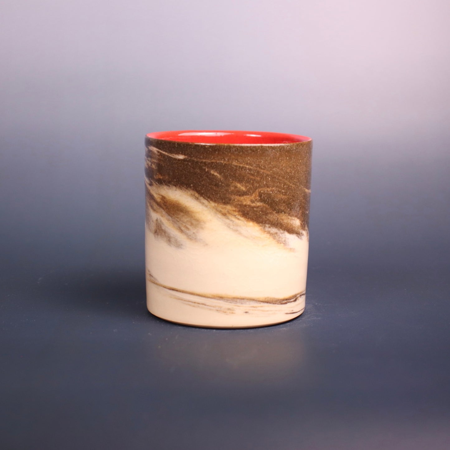 SECONDS - Dark Brown and White Marbled Cup 5