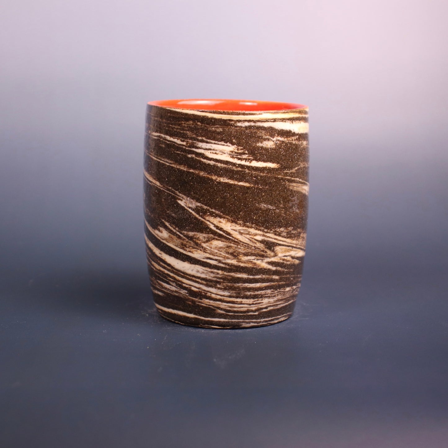 SECONDS - Dark Brown and White Marbled Cup 3