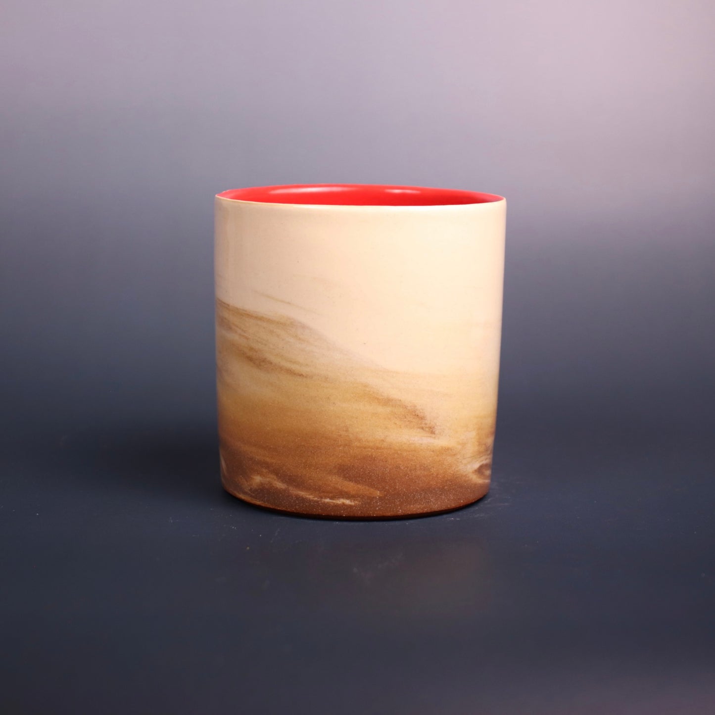 Light Brown and White Marbled Cup 3