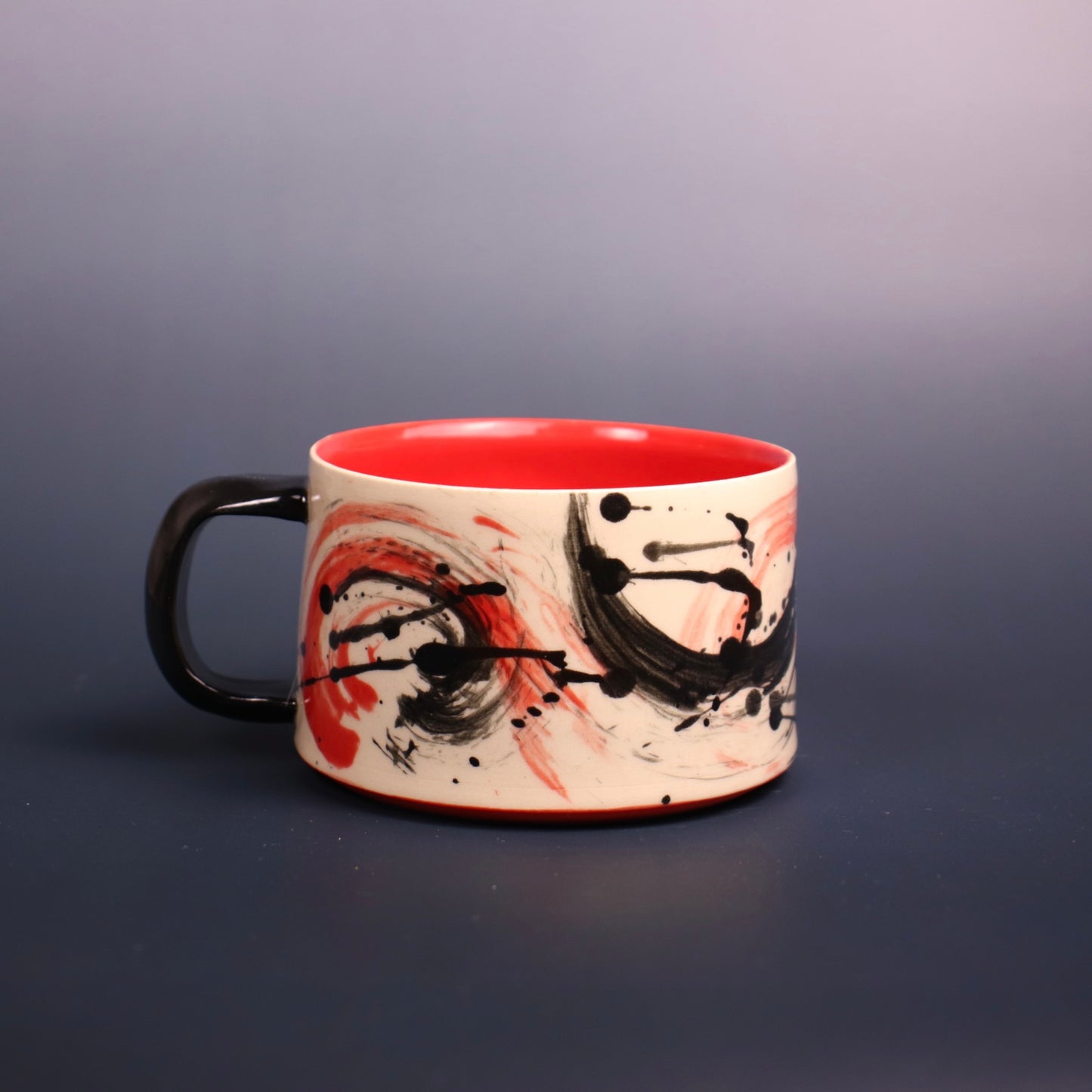 Small Red Abstract Mug