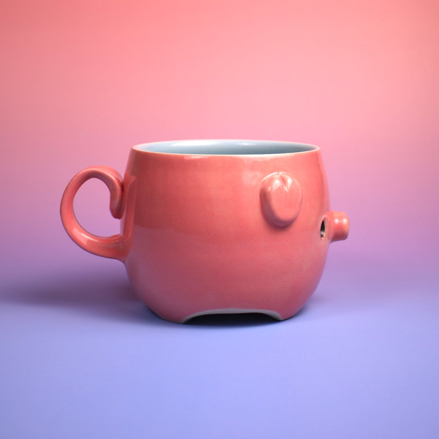 Pig Mug - Glossy Pink