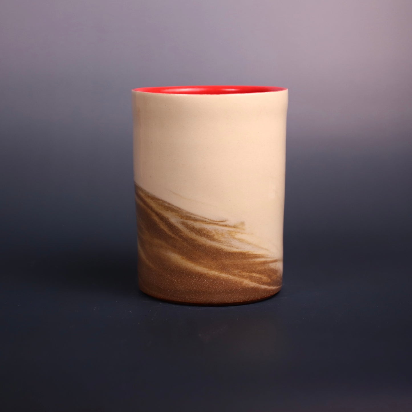 Light Brown and White Marbled Cup 5