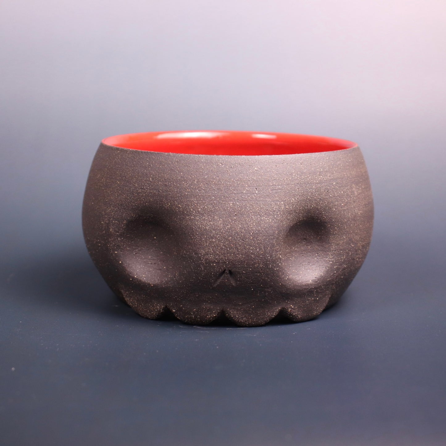 Medium Black Skull Planter