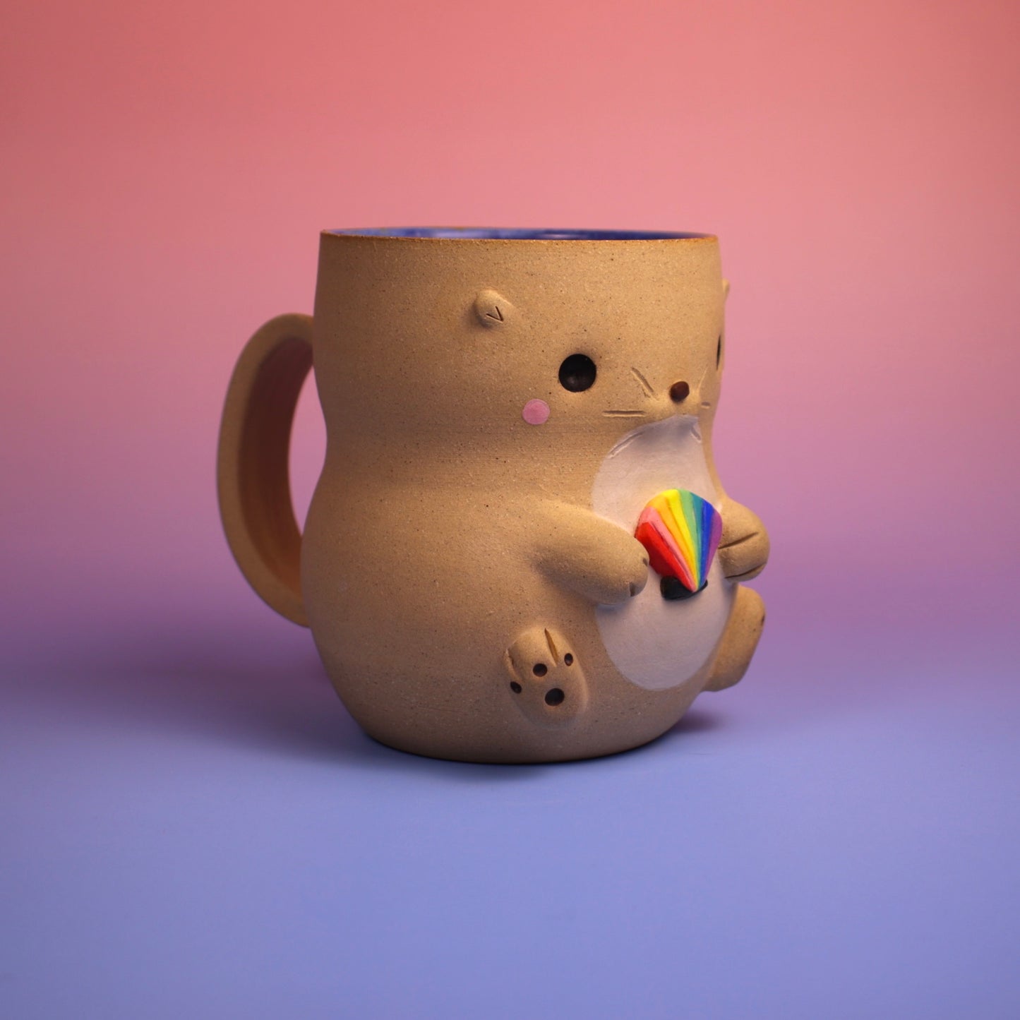 Otter Mug - Rainbow Shell