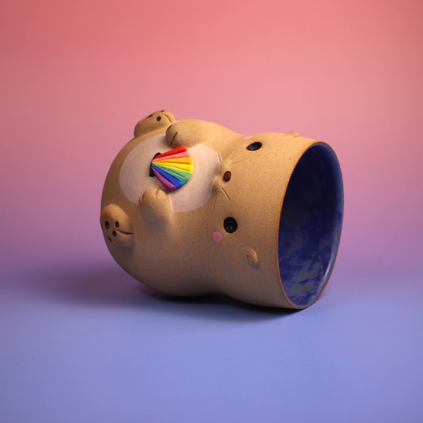 Otter Mug - Rainbow Shell