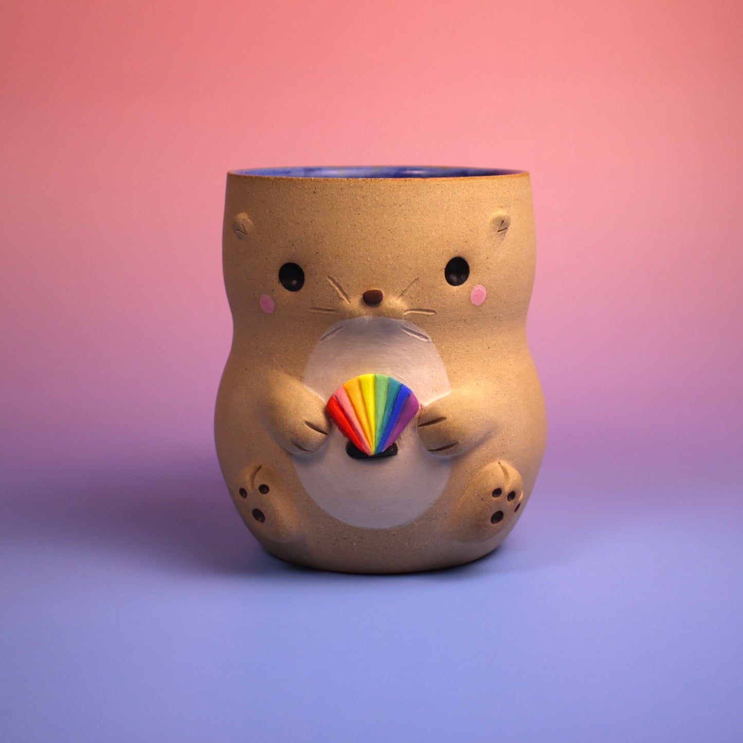 Otter Mug - Rainbow Shell